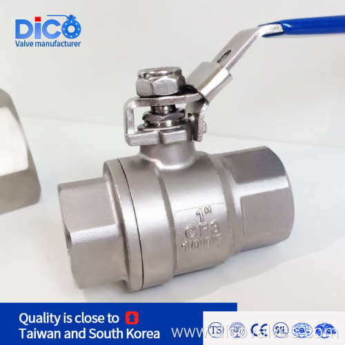 CF8/CF8M Screw end 2PC Industrial ball valve